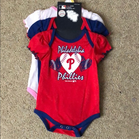 MLB Kansas City Royals Majestic Creeper Infant 3 Piece Bodysuit Set New W Tags